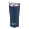 Oasis S/s Double Wall Insulated 'travel Mug' 480ml - Navy