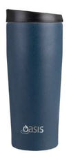 Oasis S/s Double Wall Insulated 'travel Mug' 600ml - Navy