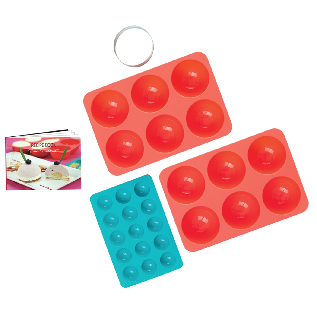 Daily Bake 5pce Silicone Dome Dessert Mould Gift Set