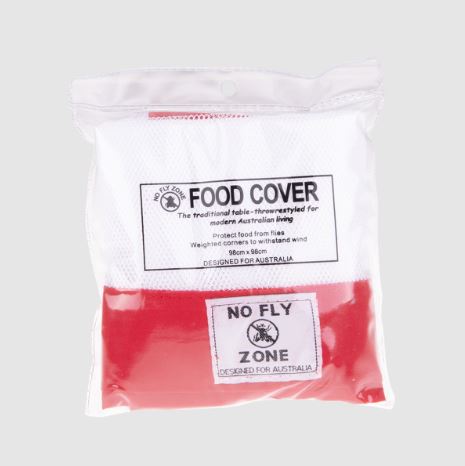 No Fly Zone Table-throw Food Cover Red