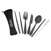 Appetito 6 Piece Stainless Steel Traveller's Cutlery Set - Black