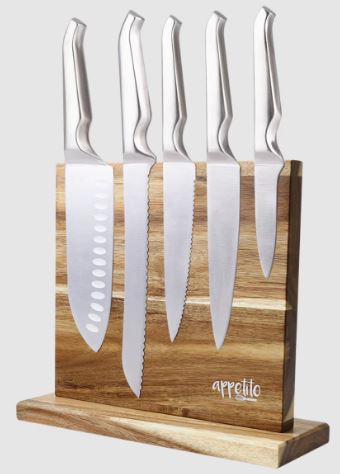 D.line Magnetic Knife Stand Double Sided - Acacia Wood