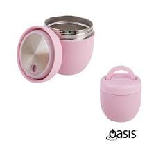 Oasis S/s Double Wall Insulated Food Pod 470ml - Carnation General Storage The Cooks Kitchen Mandurah 
