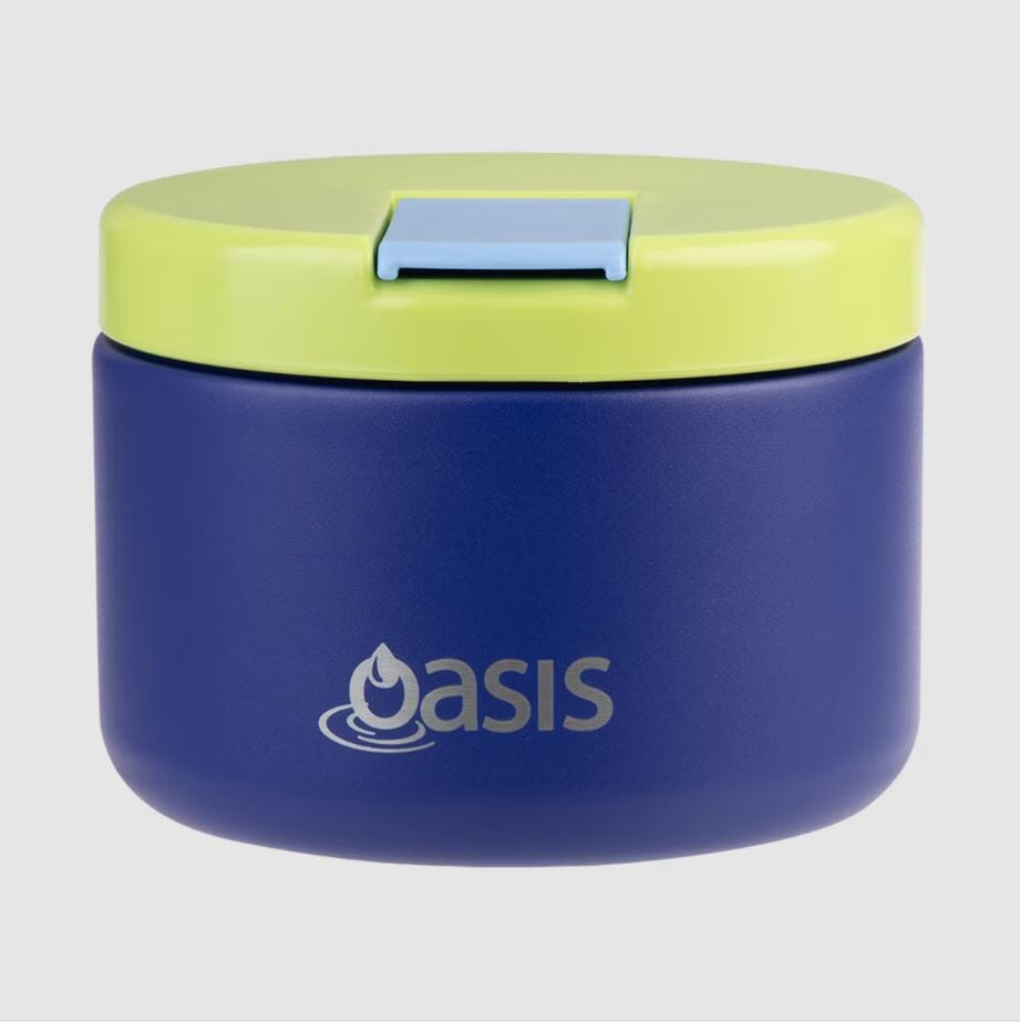 Oasis S/s Double Wall Insulated Food Flask W/ Quick Release Lid 300ml - Peacock Blue Insulated Bottles and Flasks The Cooks Kitchen 