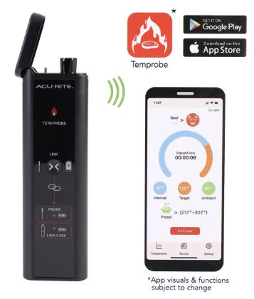 Accurite Smart Wireless Meat Thermometer - Black