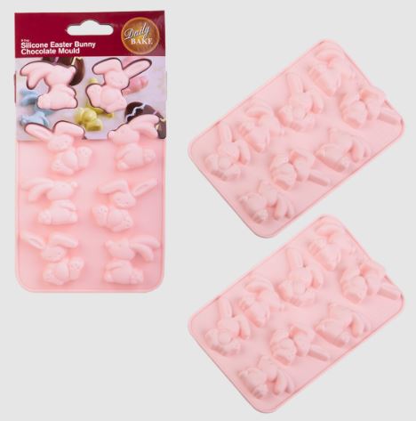 Silicone Easter Bunny 8 Cup Chocolate Mould Set