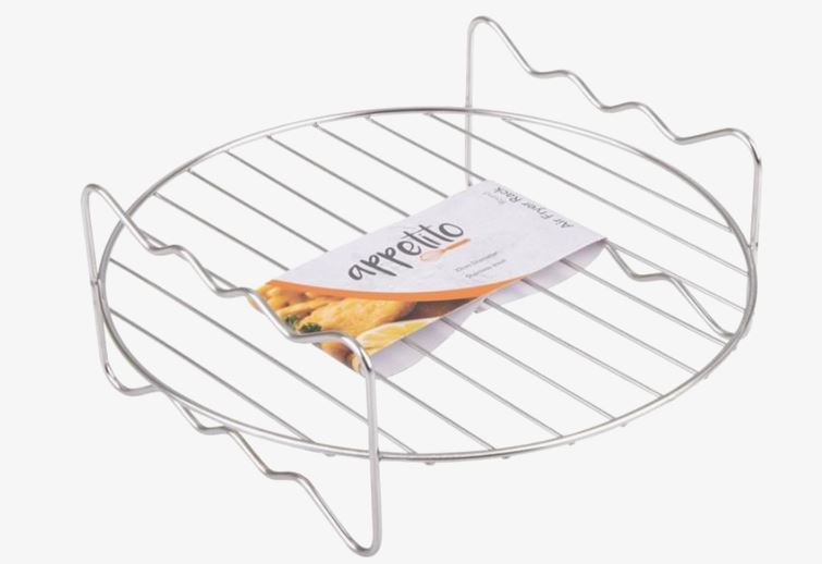 Appetito Stainless Steel Round Air Fryer Rack 22cm