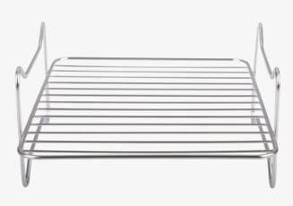 Appetito Stainless Steel Rectangle Air Fryer Rack 22 X 16cm Air Fryer Accessories The Cooks Kitchen 