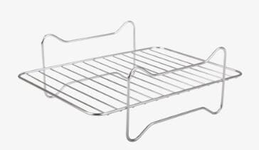 Appetito Stainless Steel Rectangle Air Fryer Rack 22 X 16cm Air Fryer Accessories The Cooks Kitchen 