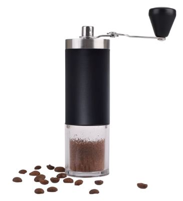 Cafebarista Stainless Steel Hand Coffee Grinder With Ceramic Burr - Black