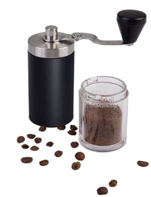 Cafebarista Stainless Steel Hand Coffee Grinder With Ceramic Burr - Black