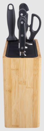 D.line Rectangle Universal Knife Block - Bamboo