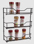 Black 3 Tier Spice Rack - 18 Bottle Capacity Herb & Spice Storage The Cooks Kitchen 