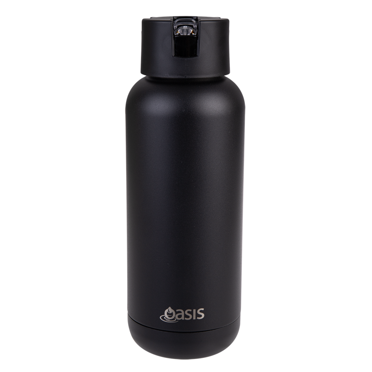 Oasis "moda" Ceramic Lined S/s Triple Wall Insulated Drink Bottle 1l - Black