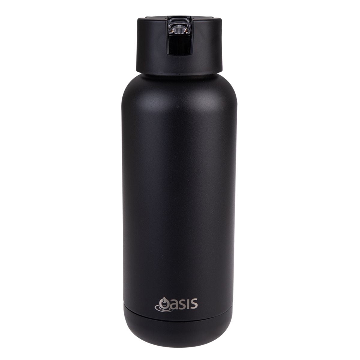 Oasis "moda" Ceramic Lined S/s Triple Wall Insulated Drink Bottle 1l - Black Drink Bottles The Cooks Kitchen 