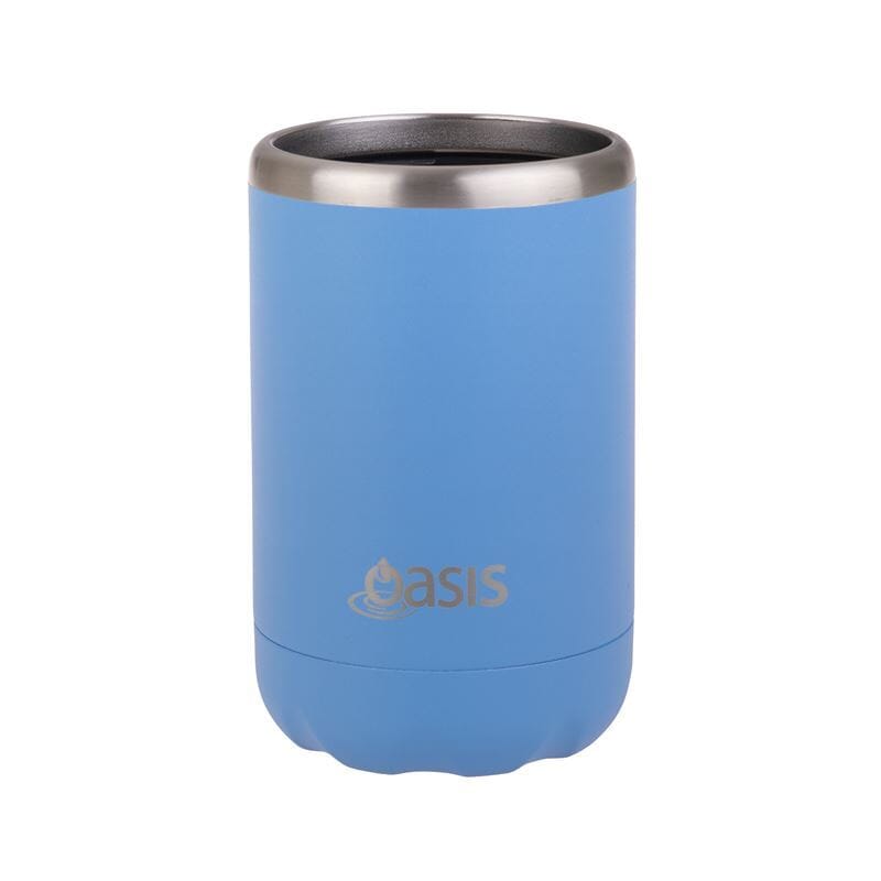 Oasis S/s Insulated Can Cooler - Calypso Blue The Cooks Kitchen 