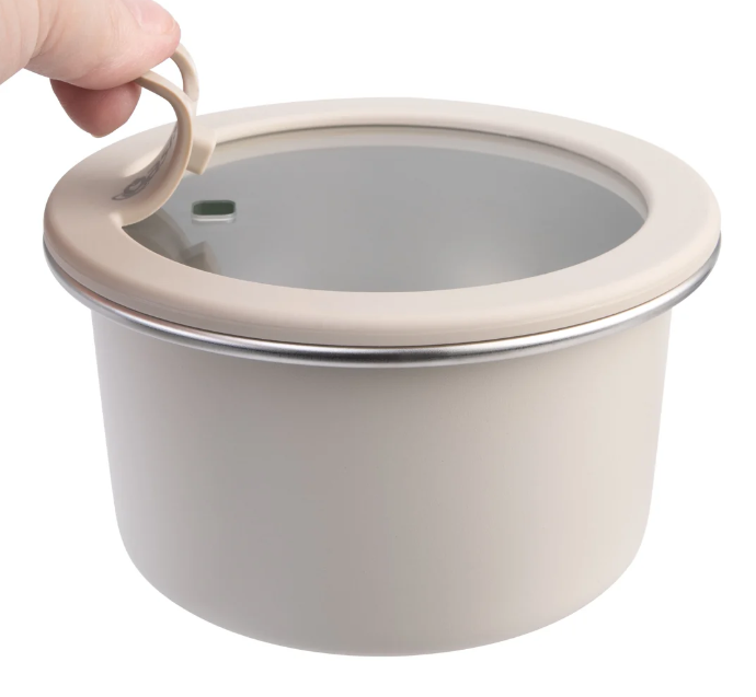 Oasis Microwave Safe Round Stainless Steel Container 600ml Oat