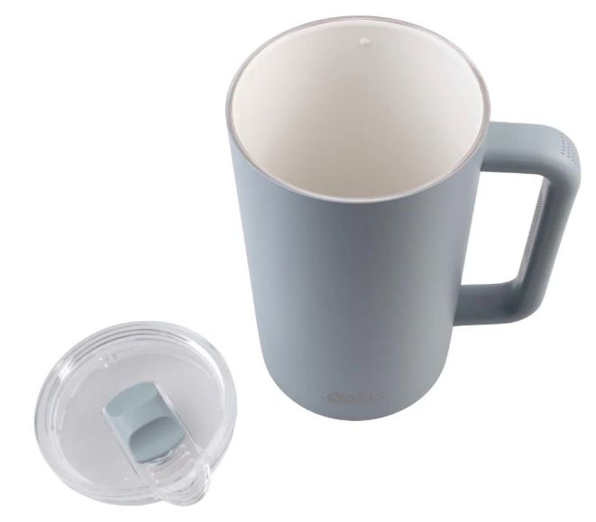 Oasis Ceramic Lined Stainless Steel Triple Wall Insulated Water Pitcher 1.5l - Hazy Blue