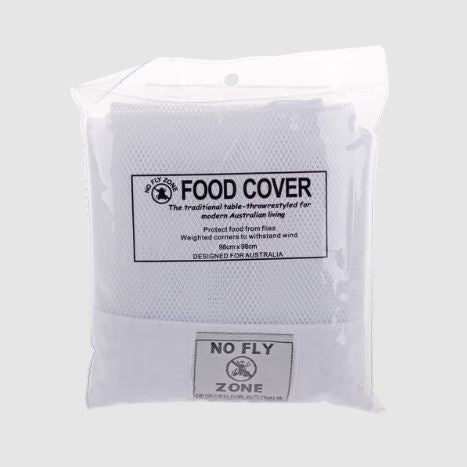 No Fly Zone Table-throw Food Cover White