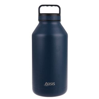 Oasis S/s Double Wall Insulated Titan Bottle 1.9l - Navy Insulated Bottles and Flasks The Cooks Kitchen 