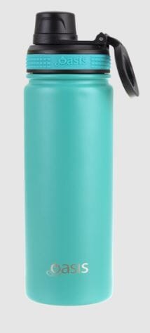 Oasis S/s Double Wall Insulated 'challenger' Bottle W/ Screw Cap 550ml - Turquoise Insulated Bottles The Cooks Kitchen 