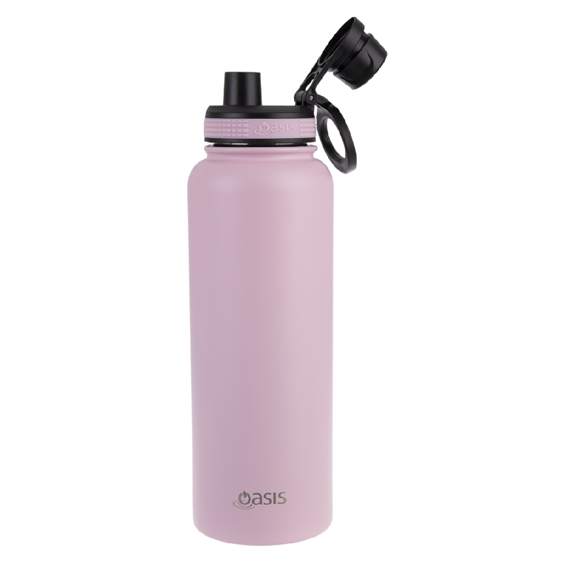 Oasis S/s Double Wall Insulated "challenger" Sports Bottle W/ Screw Cap 1.1l - Carnation