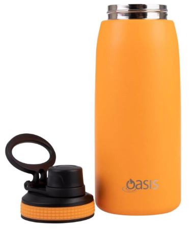 Oasis S/s Double Wall Insulated Sports Bottle W/ Screw-cap 780ml - Neon Orange