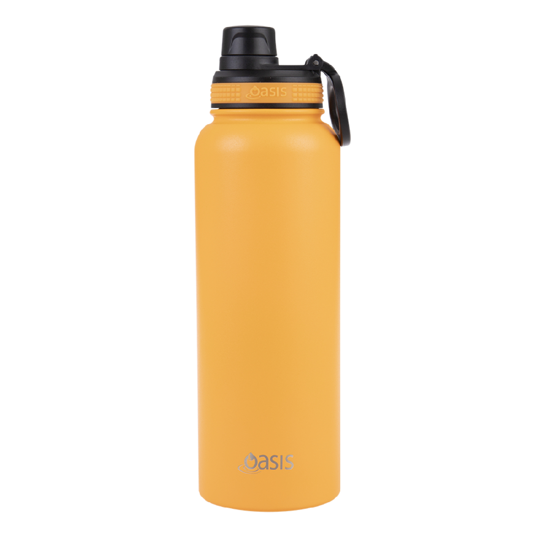 Oasis Stainless Steel Double Wall Insulated "challenger" Sports Bottle W/ Screw Cap 1.1l - Neon Orange