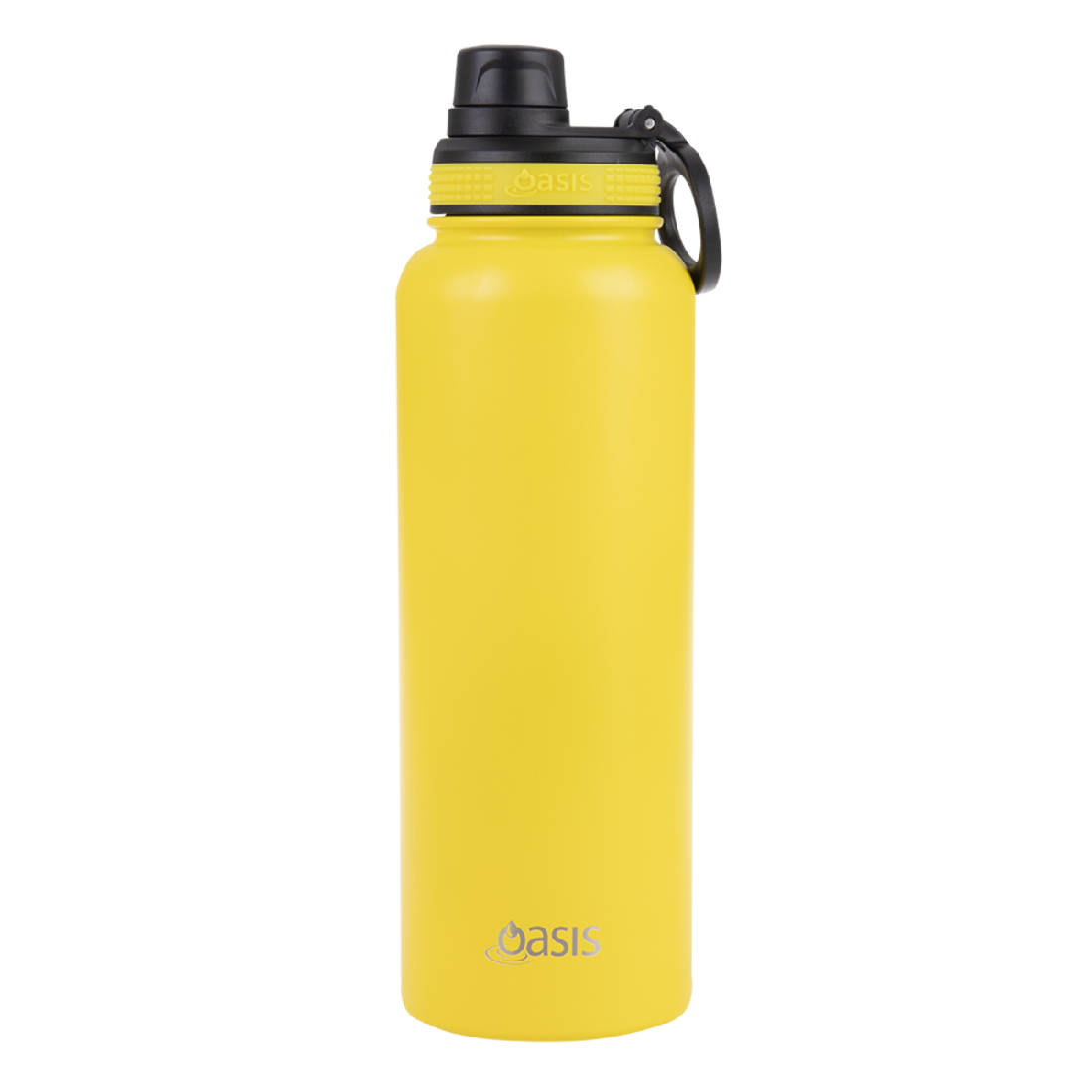 Oasis Stainless Steel Double Wall Insulated "challenger" Sports Bottle W/ Screw Cap 1.1l - Neon Yellow