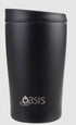 Oasis S/s Double Wall Insulated Travel Cup 380ml - Black Travel Mugs The Cooks Kitchen 