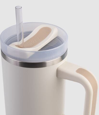 Oasis Commuter Travel Tumbler - Stainless Steel Double Wall Insulated - Alabaster Insulated Bottles The Cooks Kitchen 