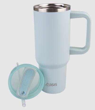 Oasis Commuter Travel Tumbler 1.2l - Stainless Steel Double Wall Insulated - Sea Mist Insulated Bottles The Cooks Kitchen 