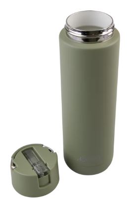 Oasis Ceramic Lined Stainless Steel Triple Wall Insulated "moda" Drink Bottle 700ml - Olive Green