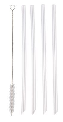 Oasis 'moda' Drink Bottle Straws S/4 With Cleaning Brush Barware Accessories The Cooks Kitchen 