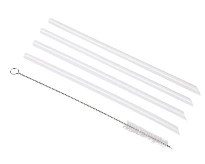 Oasis 'moda' Drink Bottle Straws S/4 With Cleaning Brush