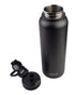 Oasis Stainless Steel Doubled Wall Insulated 'challenger' Sports Bottle With Quick Release Cap 1.1l - Black