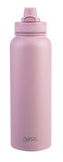 Oasis Stainless Steel Double Wall Insulated 'challenger' Sports Bottle With Quick Realease Cap 1.1l - Blush