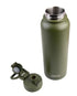 Oasis Stainless Steel Double Wall Insulated 'challenger' Sports Bottle With Quick Relase Cap 1.1l - Forest Green