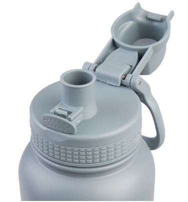 Oasis Stainless Steel Double Wall Insulated 'challenger' Sports Bottle With Quick Release Cap 1.1l - Hazy Blue