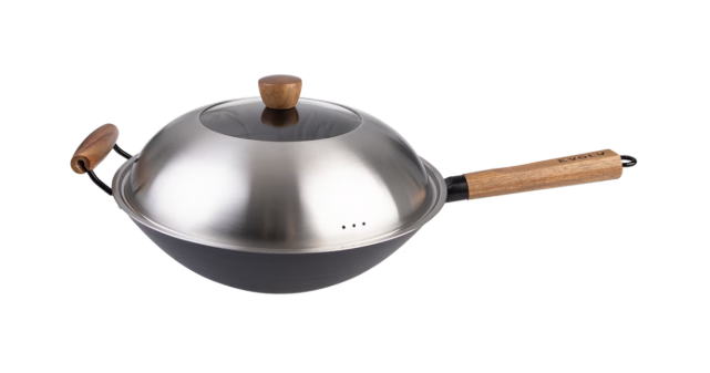 Evolv Stainless Steel And Glass Wok Lid 35cm