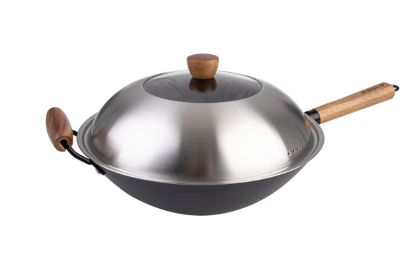 Evolv Stainless Steel And Glass Wok Lid 35cm