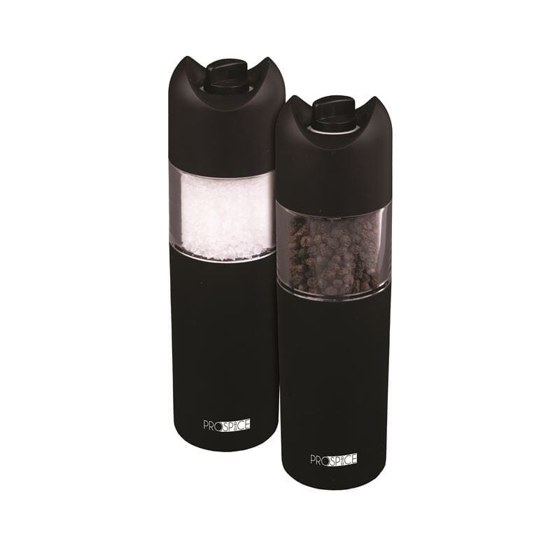 Prospice Horizon Gravity Battery Operated Salt & Pepper Mill Set 18cm Black Salt & Pepper Mills The Cooks Kitchen Mandurah 