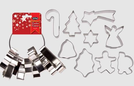 Christmas Cookie Cutters Set Of 9 - On A Ring