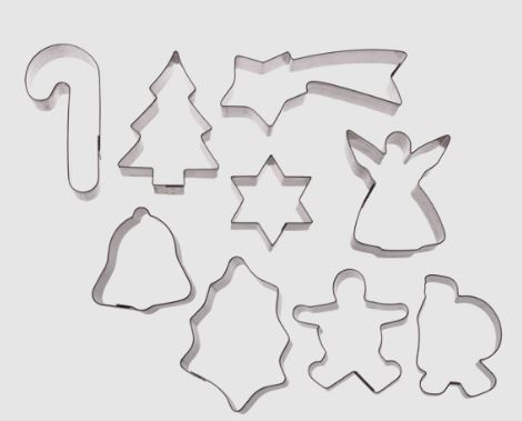 Christmas Cookie Cutters Set Of 9 - On A Ring