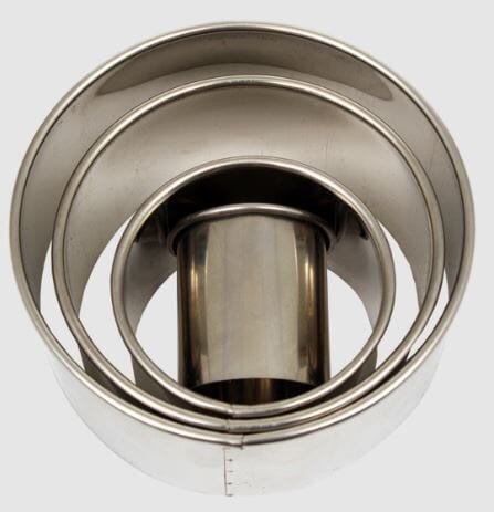 Deep Round Plain Cutters Set 4 (4, 6.5, 9 & 11cm) Cookie Cutters & Plungers The Cooks Kitchen 