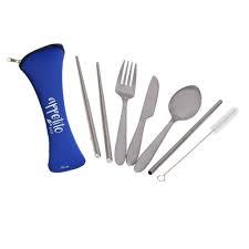 Appetito 6pce Stainless Steel Traveller's Cutlery Set
