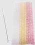 Reusable Sparkle Party Straws 25cm Pk Of 12 With Brush