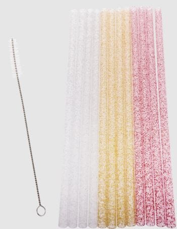 Reusable Sparkle Party Straws 25cm Pk Of 12 With Brush Barware Accessories The Cooks Kitchen 