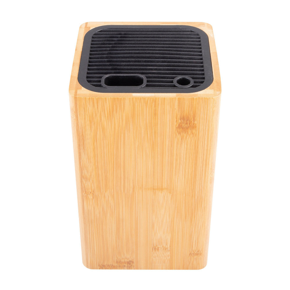 Appetito Square Universal Knife Block - Bamboo