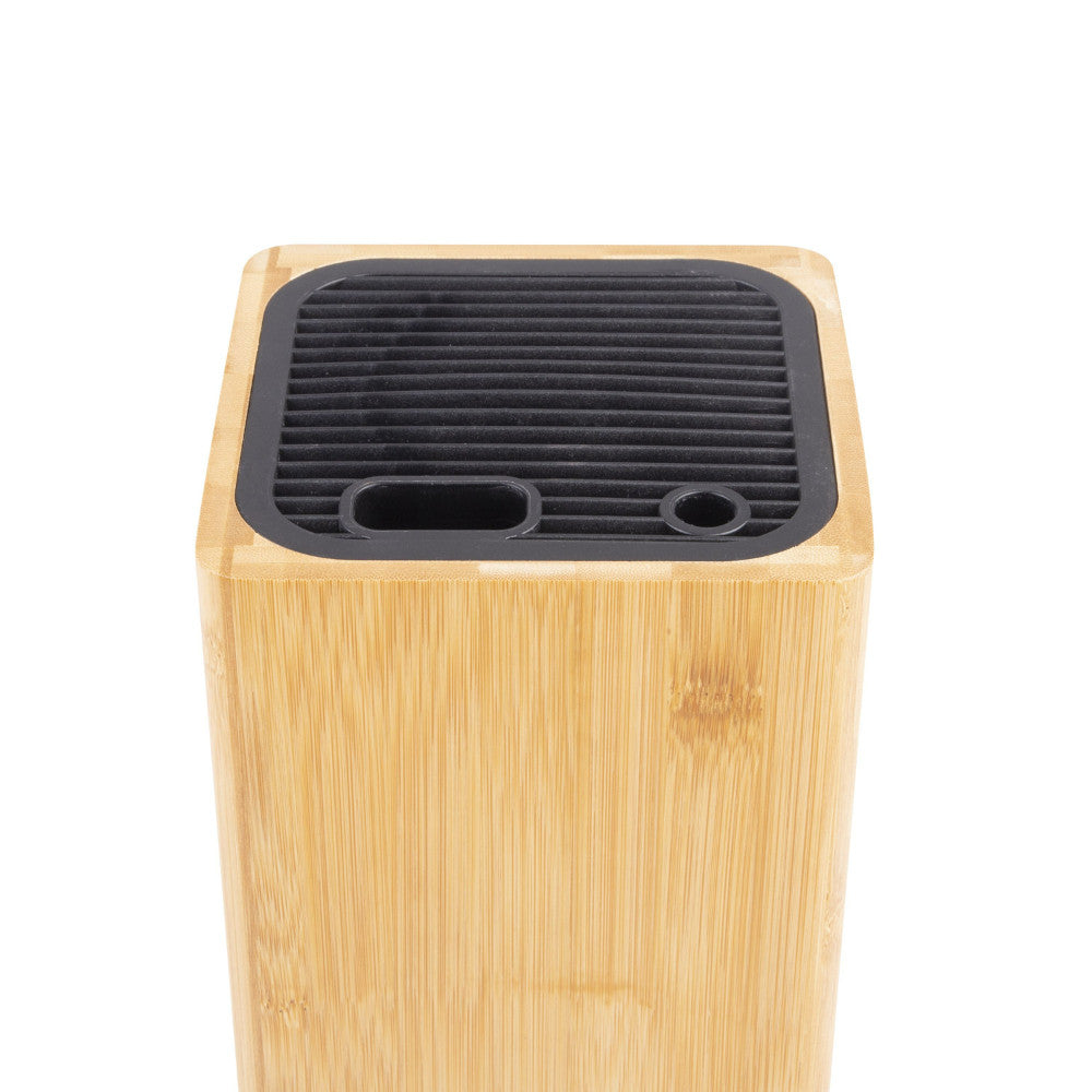 Appetito Square Universal Knife Block - Bamboo